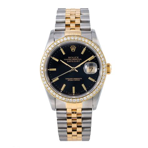 rolex datejust black face 36mm